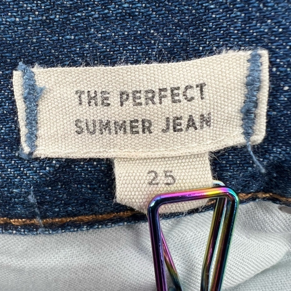 Madewell The Perfect Summer Distressed Rough Hem Denim Jeans Size 25 Women’s - Picture 4 of 5